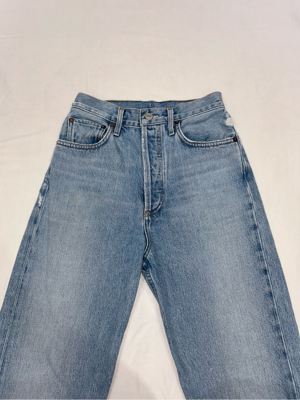 Agolde 90’s Pinch Waist Straight Leg High-Waist Jeans, Size 25